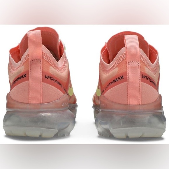 Nike Air VaporMax 2019 Pink Tint Neon Rubber Pods Ripstop Running Shoes Sneakers - Picture 3 of 11